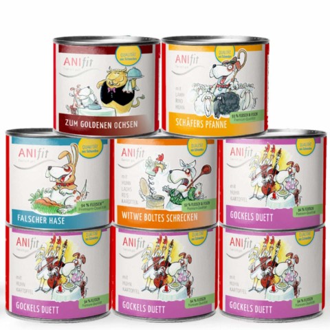 Hund Hundefutter Nassfutter Hunde-Schnupperpaket 200g 1 Set mit verschiedenen Sorten / Flocken / Testpackungen -5- Anifit